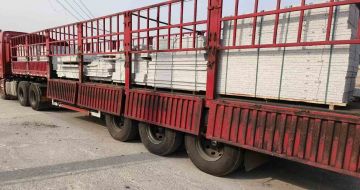 龙岩 白麻荔枝面外墙干挂，工厂装车日常