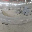 龙岩 芝麻白异形坐凳，自然面光面弧形加工