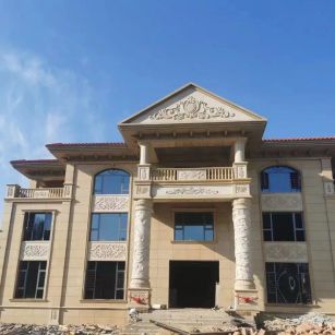 龙岩 黄金麻花岗岩别墅外墙干挂