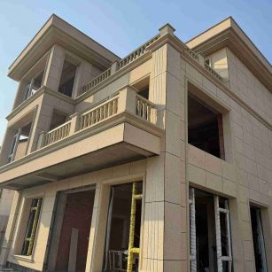 龙岩 黄金麻花岗岩石材荔枝面外墙干挂效果展示