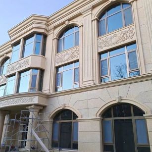 龙岩 黄金麻花岗岩别墅外墙干挂