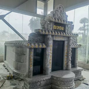 龙岩 芝麻白墓碑效果展示图