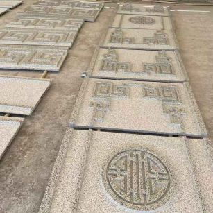 龙岩 白麻花岗岩外墙立面雕刻板