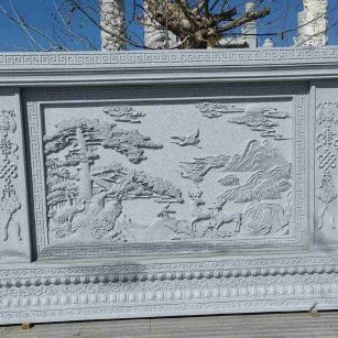 龙岩 芝麻白大型照壁，屏风，影壁