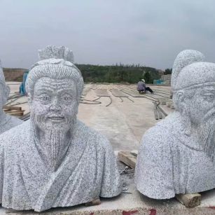 龙岩 白麻花岗岩石材人物立体雕刻