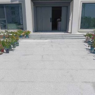 龙岩 芝麻白花岗岩地铺石地面铺装