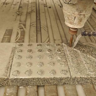 龙岩 芝麻白花岗岩石材盲人石、盲道石、盲点石