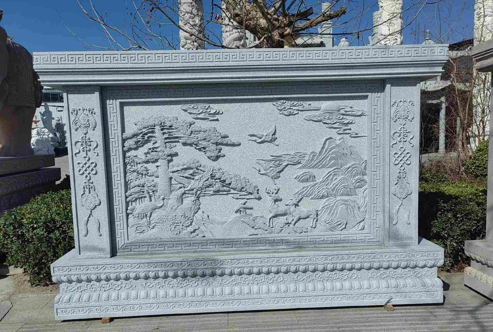 龙岩 芝麻白大型照壁，屏风，影壁