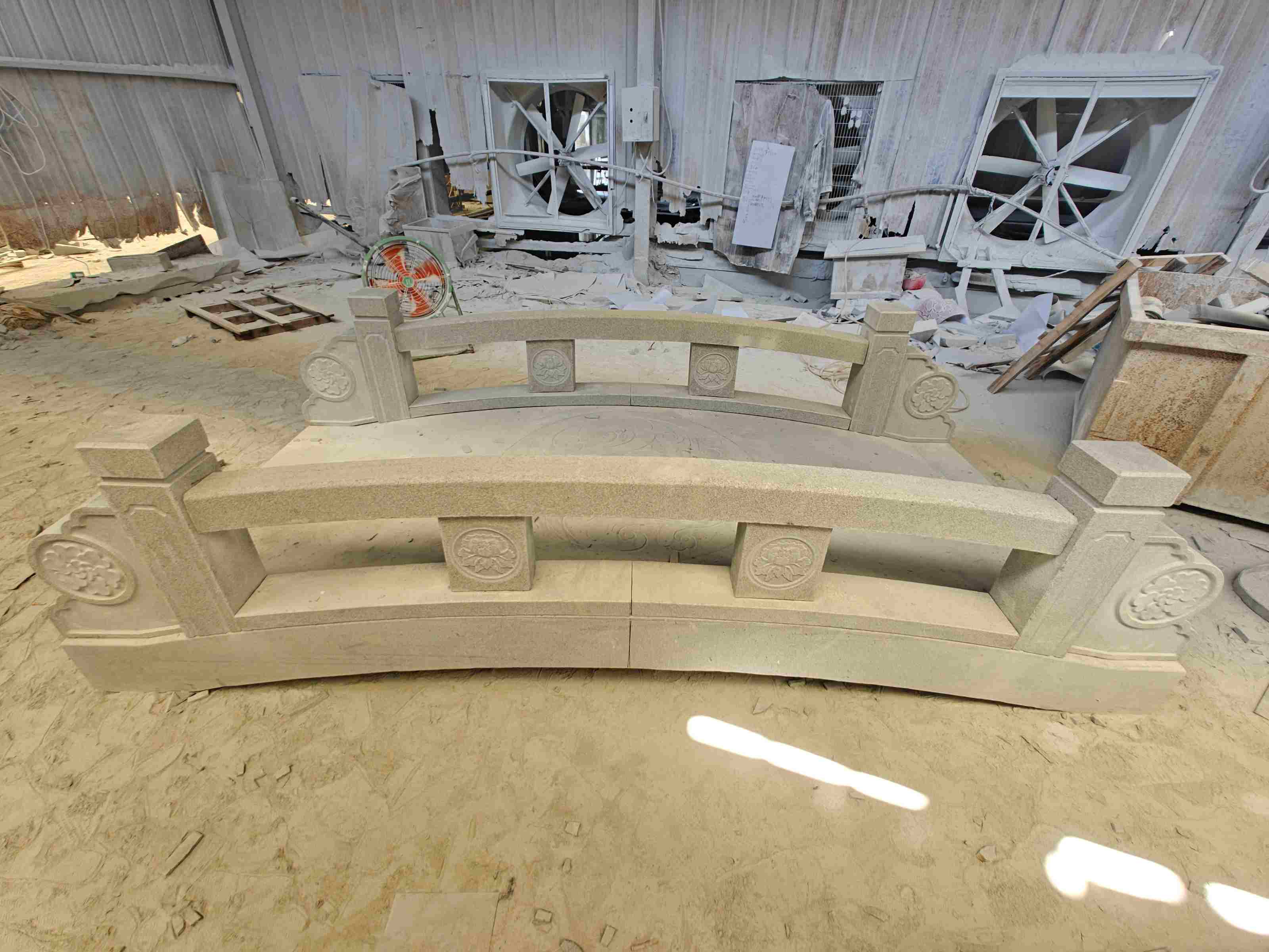 龙岩 芝麻灰花岗岩异形加工-拱桥，石桥