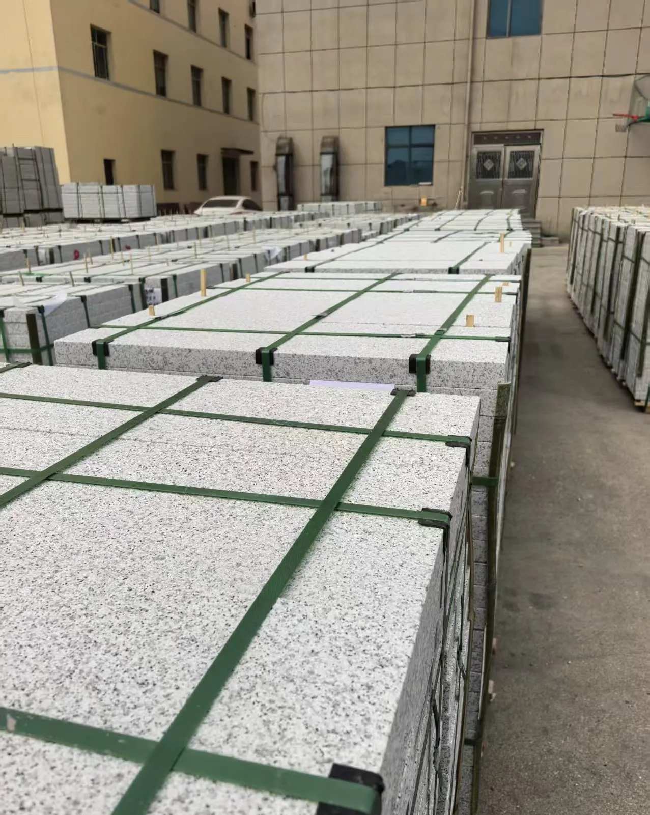 龙岩 白麻花岗岩5.0公分荔枝面地铺石