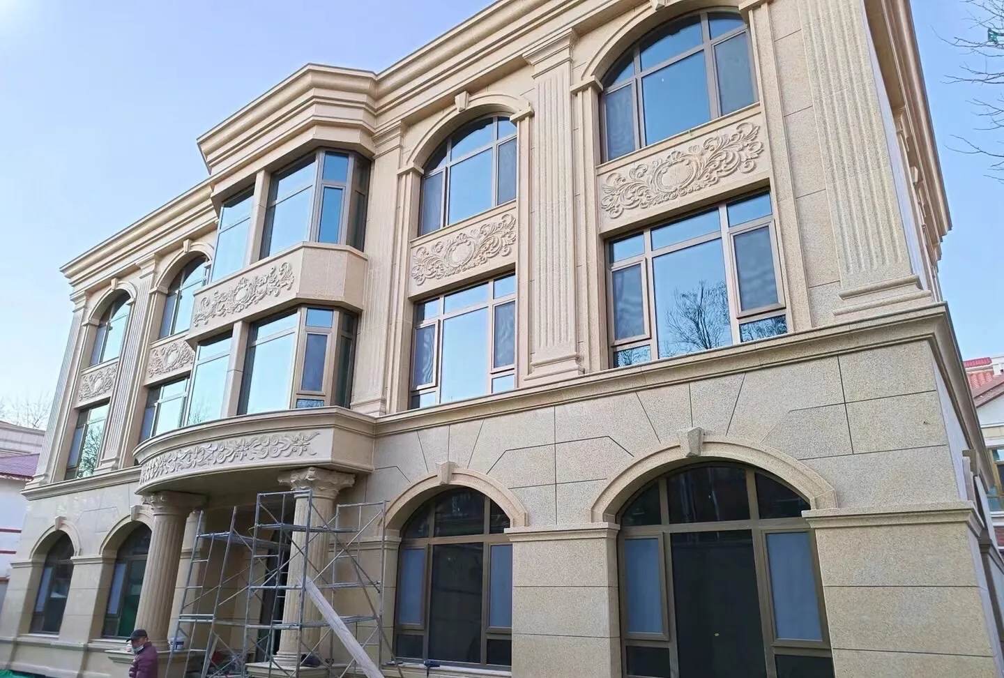 龙岩 黄金麻花岗岩别墅外墙干挂